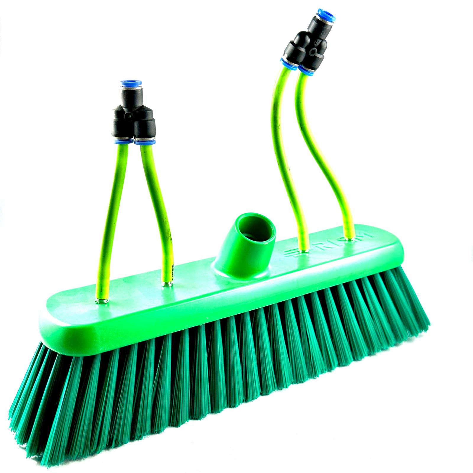 10" Medium Brush Head With 4 Jet Nozzles and 5mm Pipe - Green