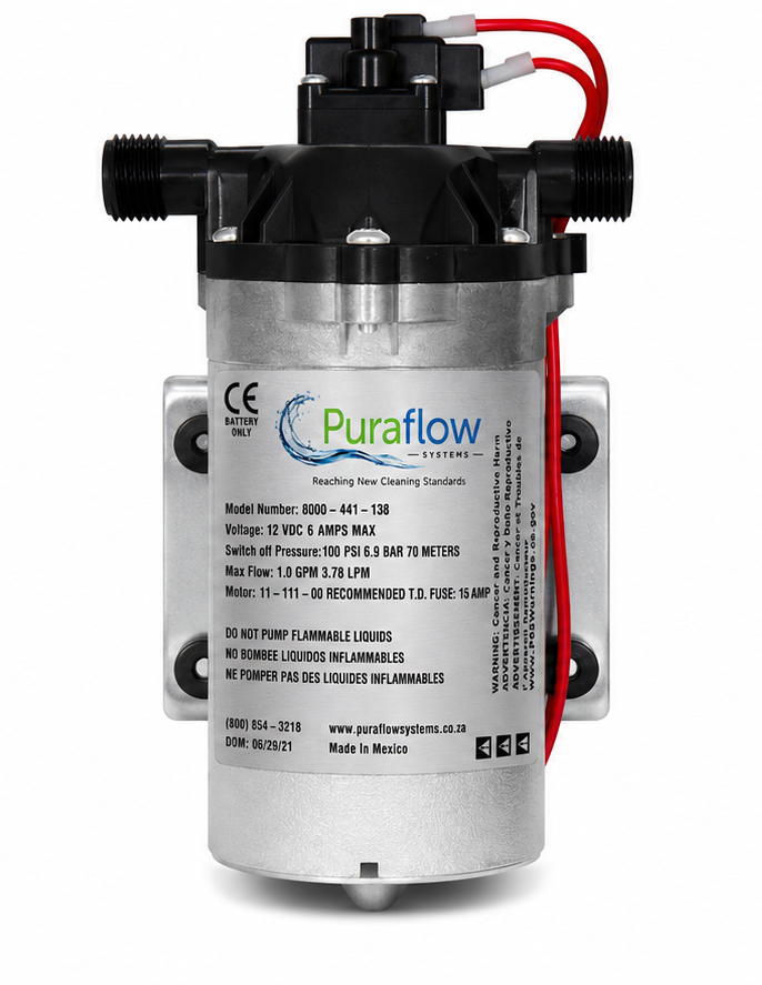 Shurflo 8000 - 441 - 138 12 Volt - 100 PSI Water Pump - Run Dry and Auto Stop