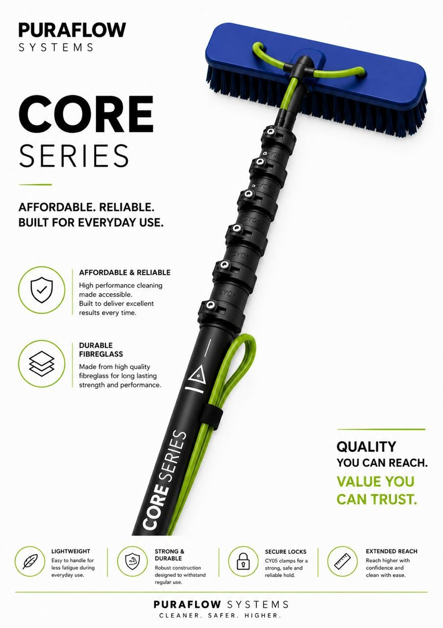 CORE Telescopic Poles - 25ft - (7.62m) - Extended Length