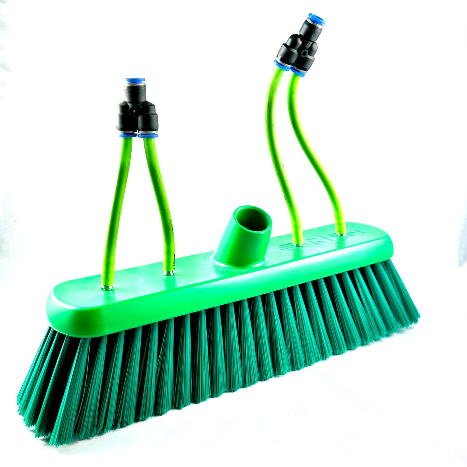 10" Medium Brush Head With 4 Jet Nozzles and 5mm Pipe - Green