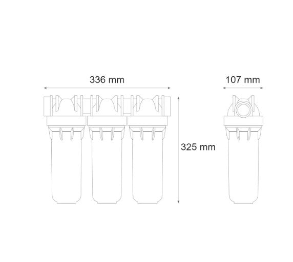 10' Standard Filter Housing - Triple
